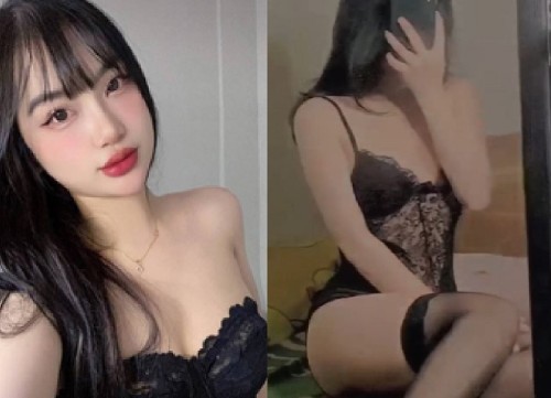 Thu Hiền 2k3 girl hàng đẹp mặc đồ ren show hàng cực nuột